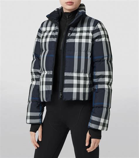 burberry men's puffer coat|burberry check cropped puffer jacket.